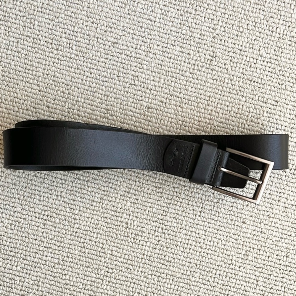 James Campbell Men's Black Leather Belt